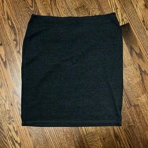 EUC Old Navy Midi Pencil Skirt Large Dk Grey Elastic Waist